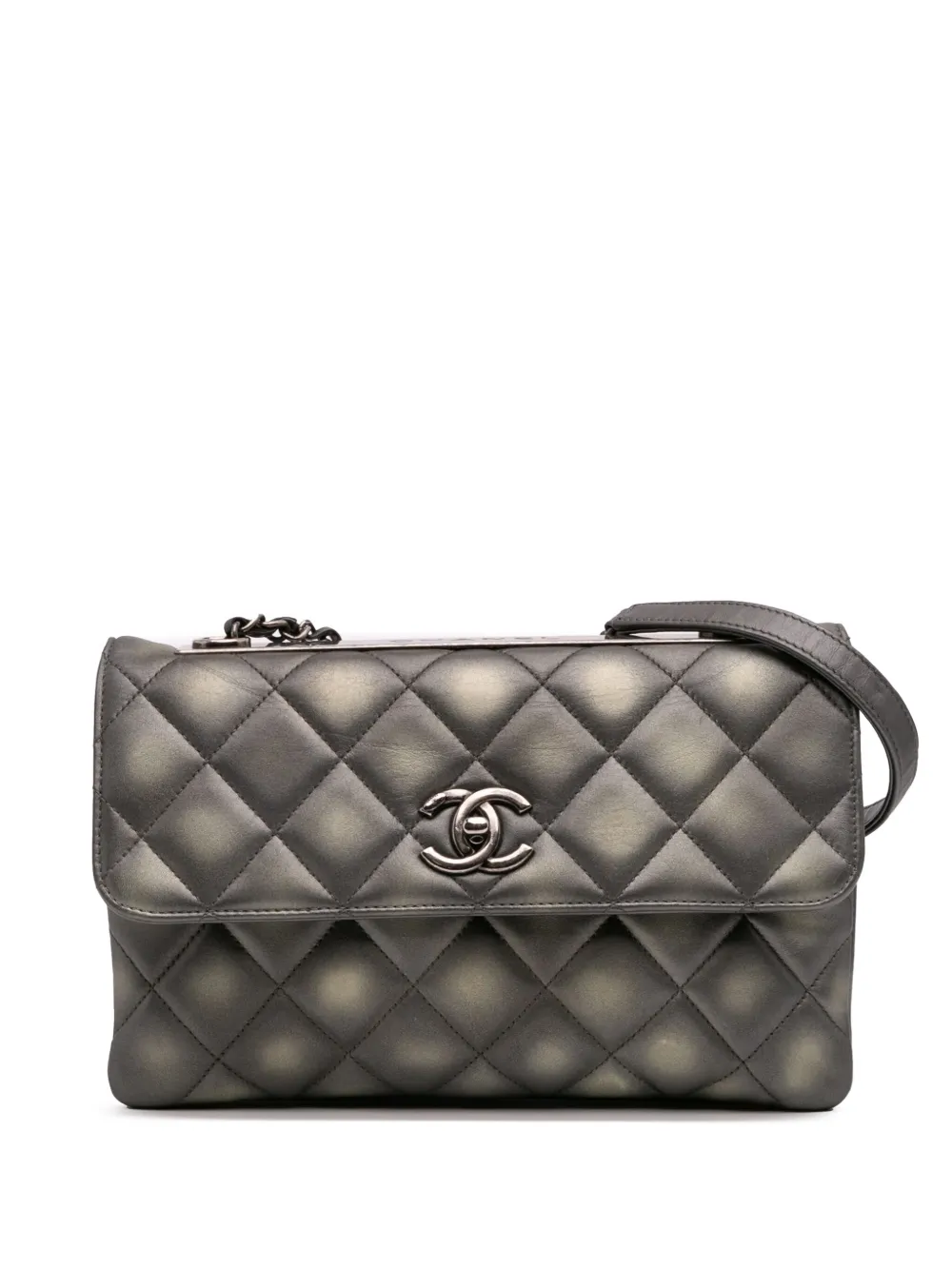 CHANEL Pre-Owned 2015-2016 マトラッセ メタリック ラムスキン トレンディ ココマーク フラップ ショルダーバッグ CHANEL Pre-Owned 2015-2016 マトラッセ メタリック ラムスキン トレンディ ココマーク フラップ ショルダーバッグ