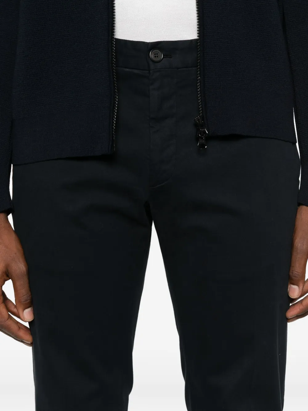 Incotex Broek met elastische taille Blauw