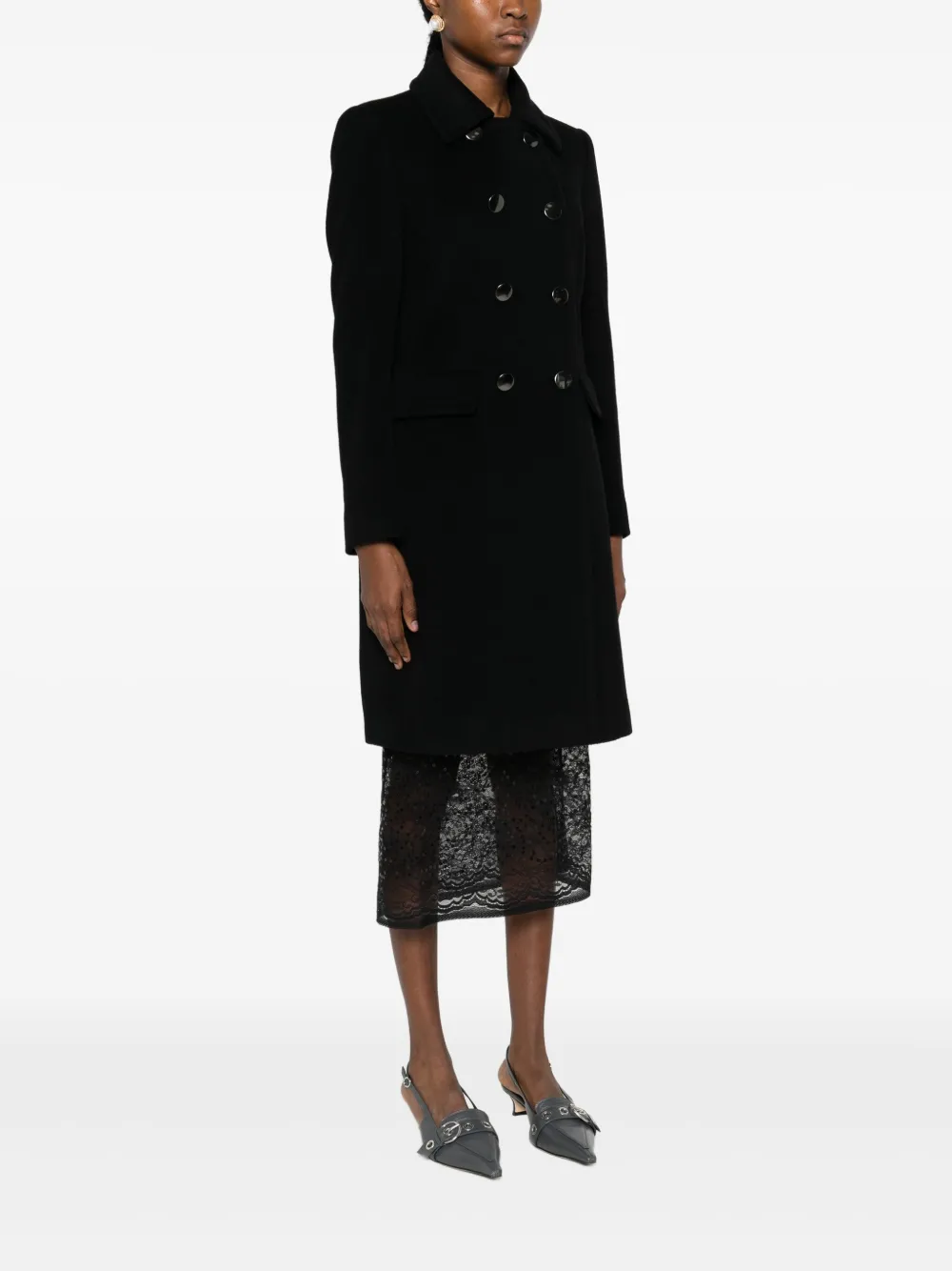 Tagliatore Hennie jas met dubbele rij knopen Zwart