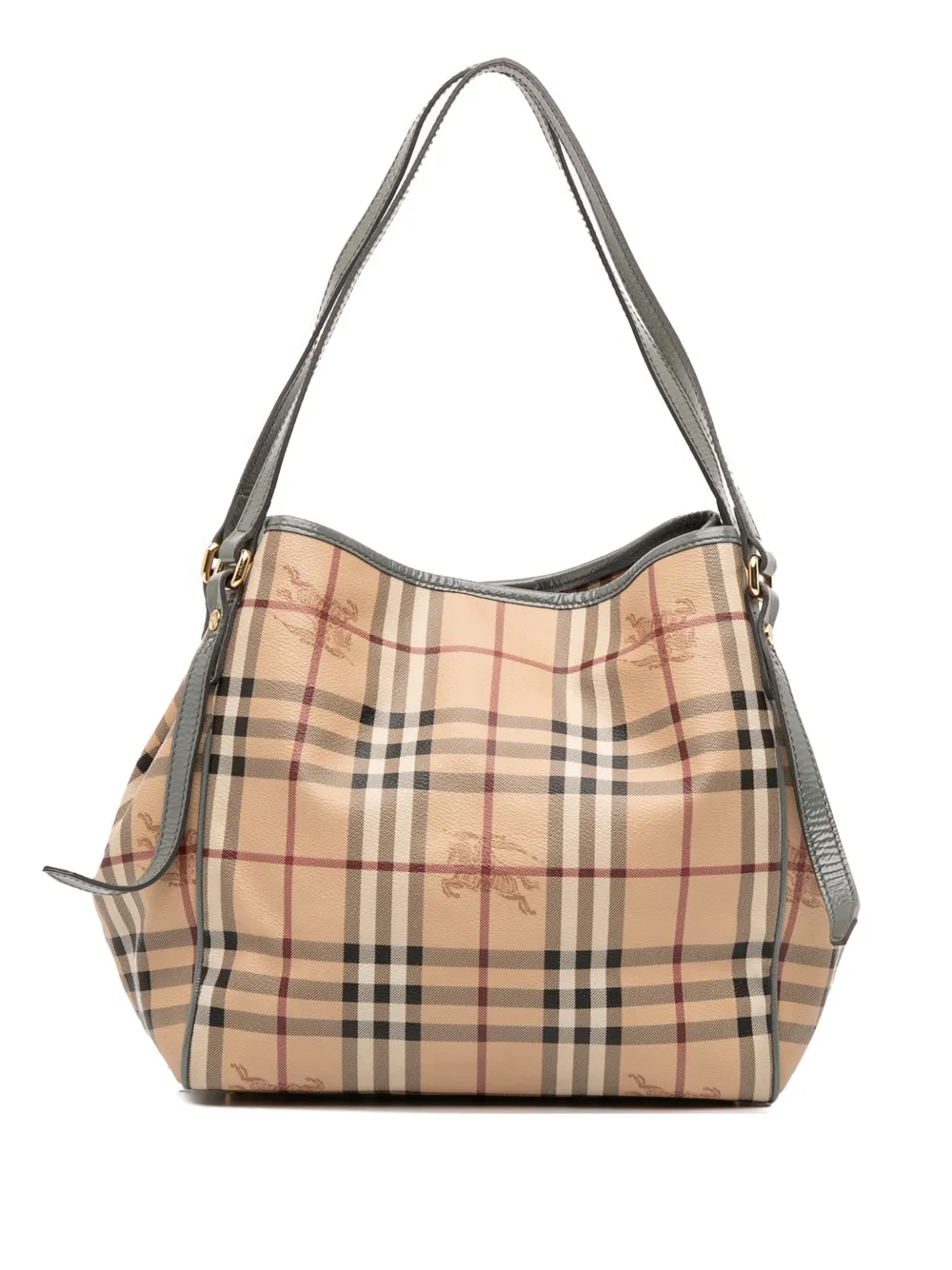 Burberry Pre-Owned 2000-2017 スモール ヘイマーケットチェック コーテッドキャンバス カンタベリー トートバッグ Burberry Pre-Owned 2000-2017 スモール ヘイマーケットチェック コーテッドキャンバス カンタベリー トートバッグ