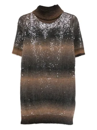 roll sequin dress Rock & Roll Bwd2r07024 Sequin Star Dress With Fringe M