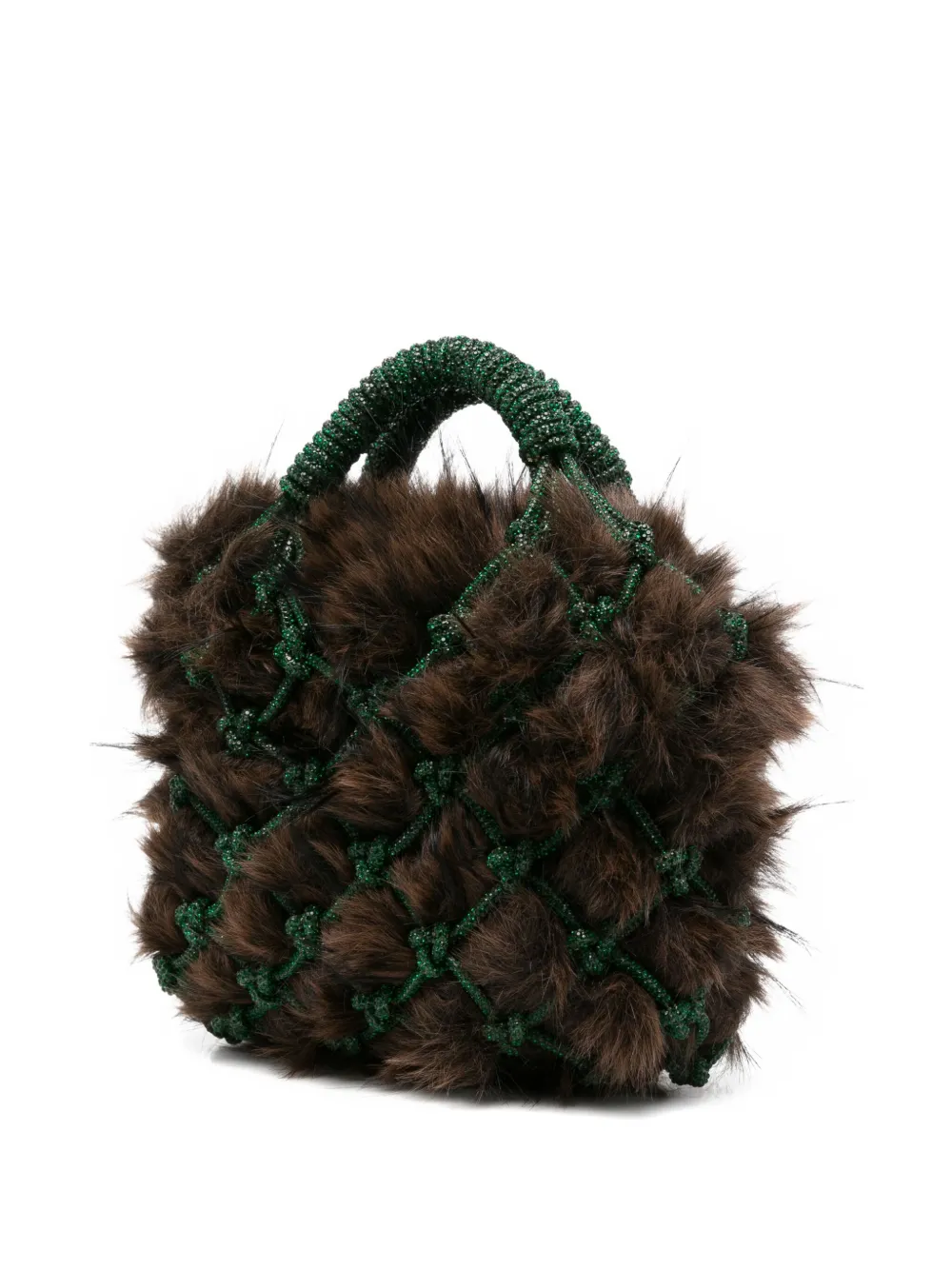 Kurt Geiger Kleine Tote Bag Aus Makramee In Brown