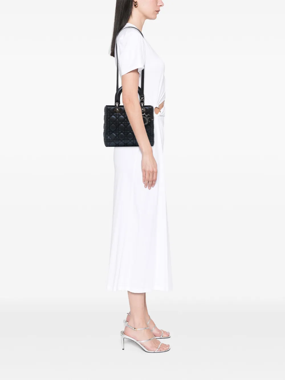 Christian Dior Pre-Owned 2015 Medium Iridescent Lambskin Cannage Lady Dior satchel | Pre-Owned | Image 2