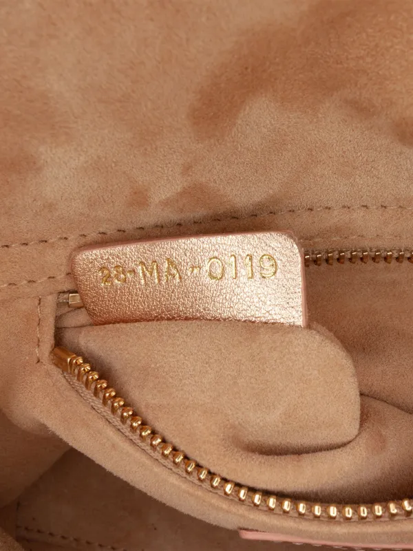 Christian Dior Pre-Owned 2019 Mini Metallic Lambskin Cannage Lady