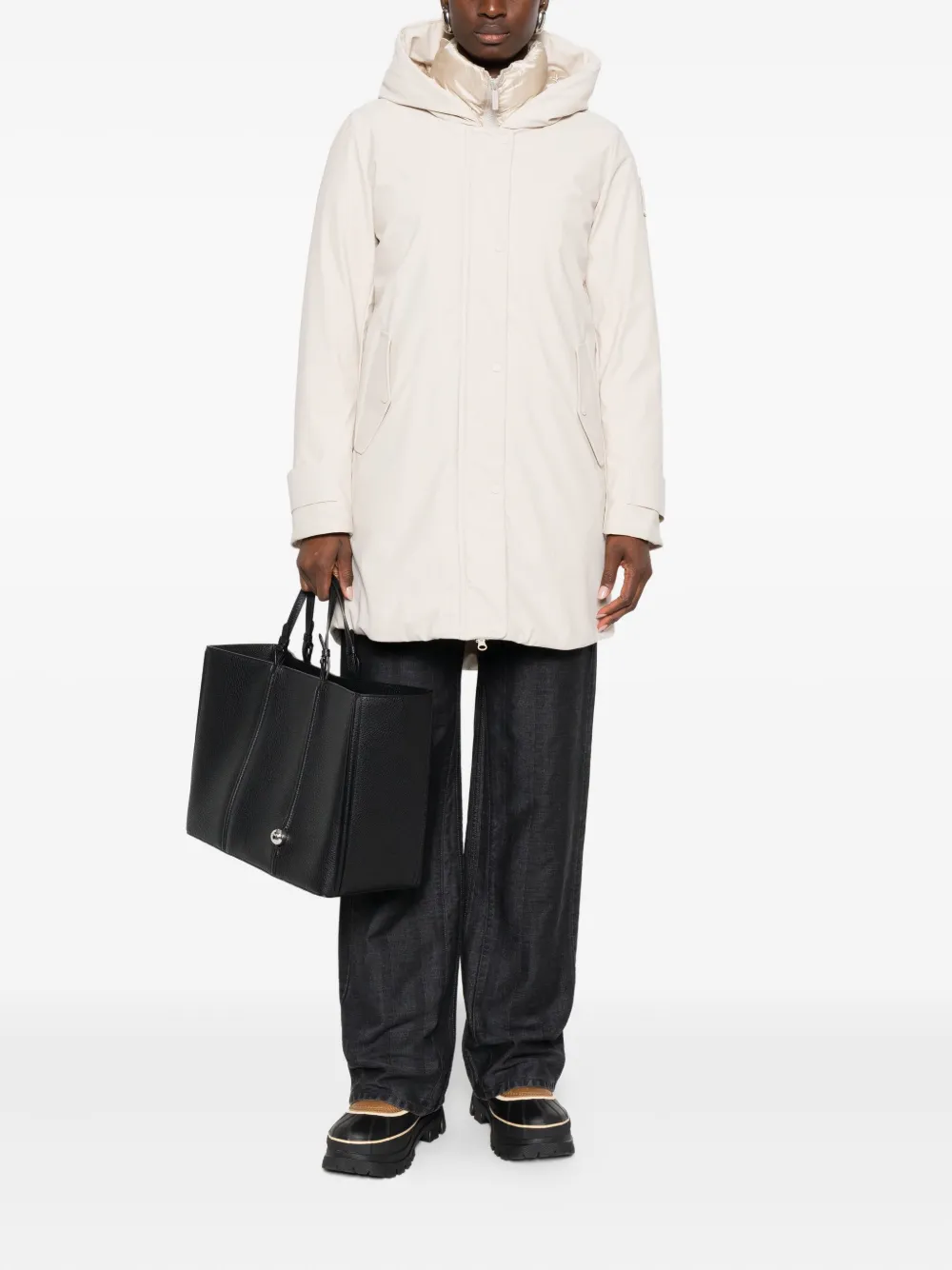 bomboogie panelled hooded parka coat | Parkas | Image 2