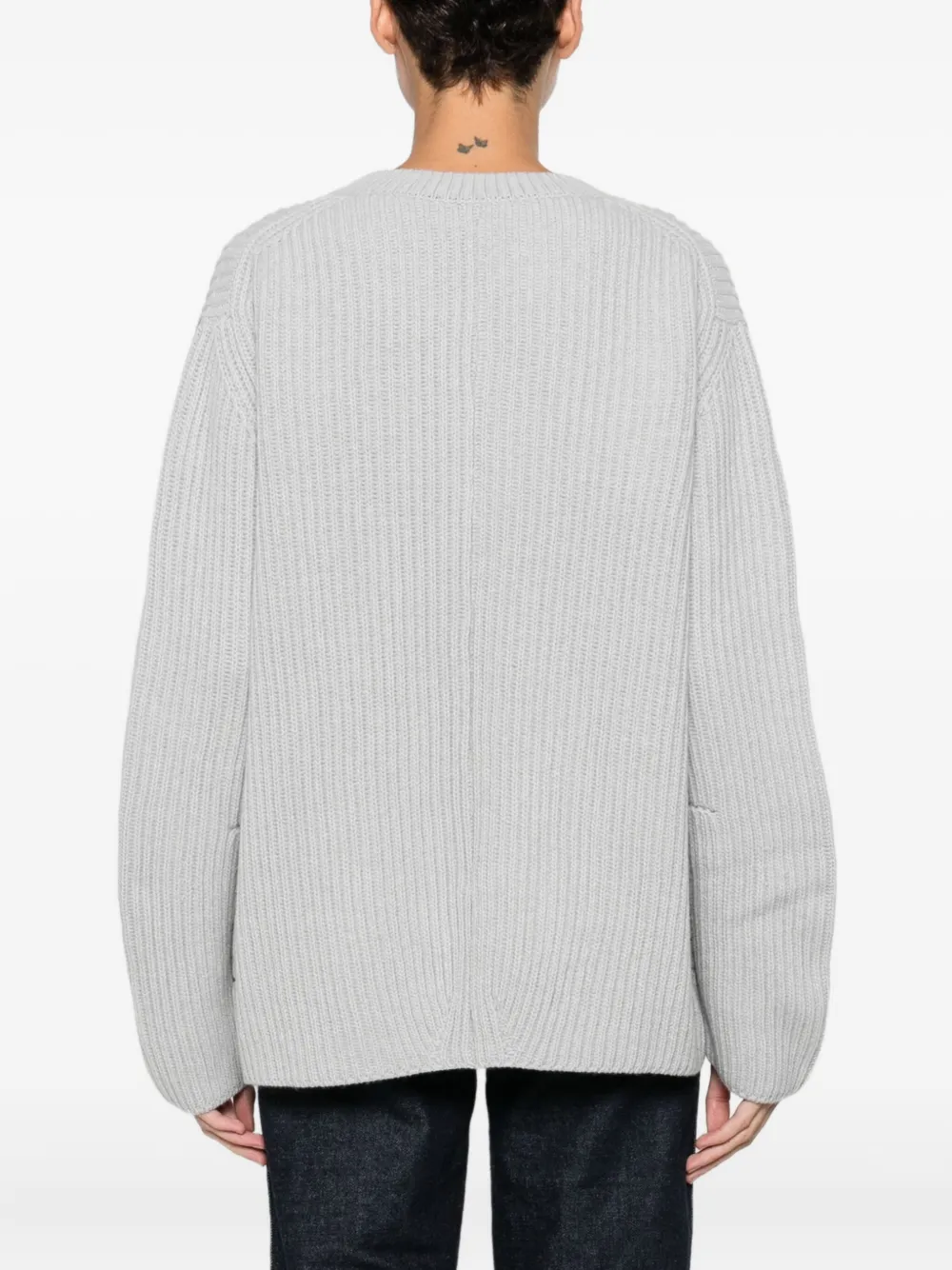 Daniele Fiesoli Ribbed Panelled Sweater In Animal Print