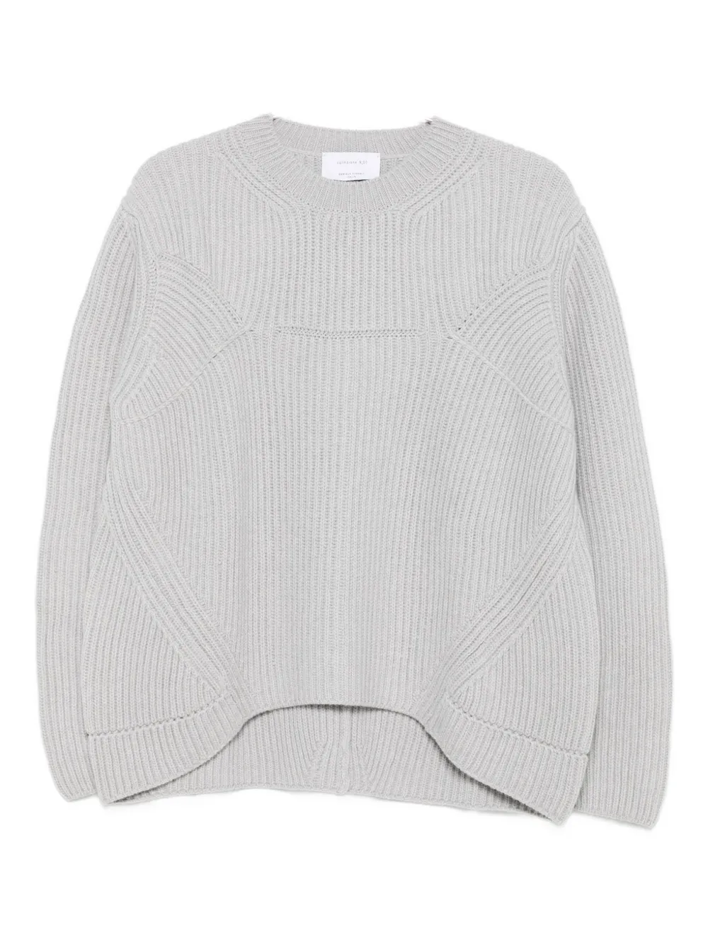 Daniele Fiesoli Ribbed Panelled Sweater In Animal Print