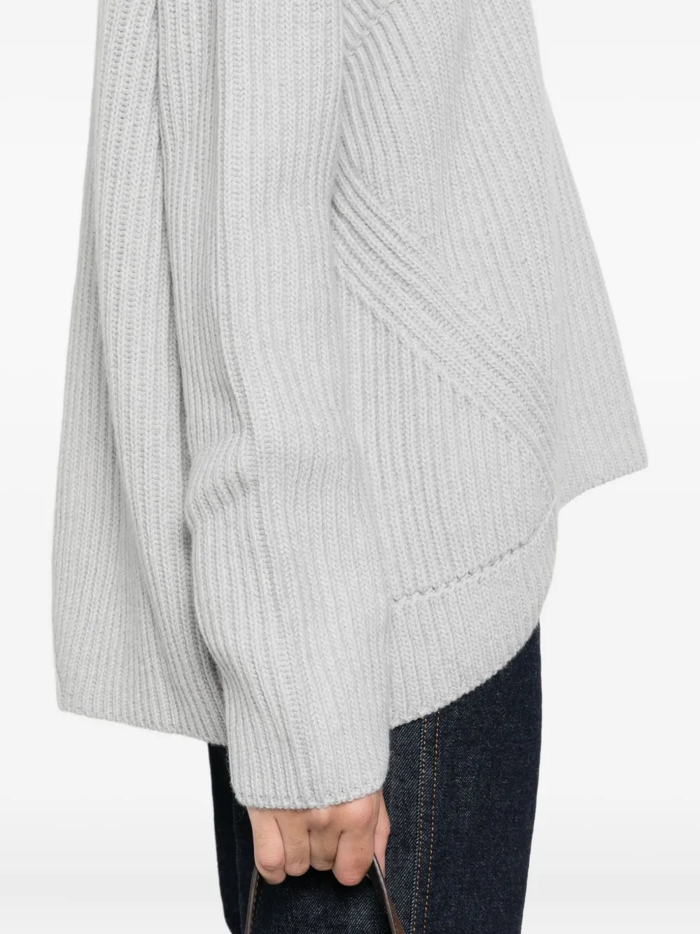 Daniele Fiesoli Ribbed Panelled Sweater In Animal Print