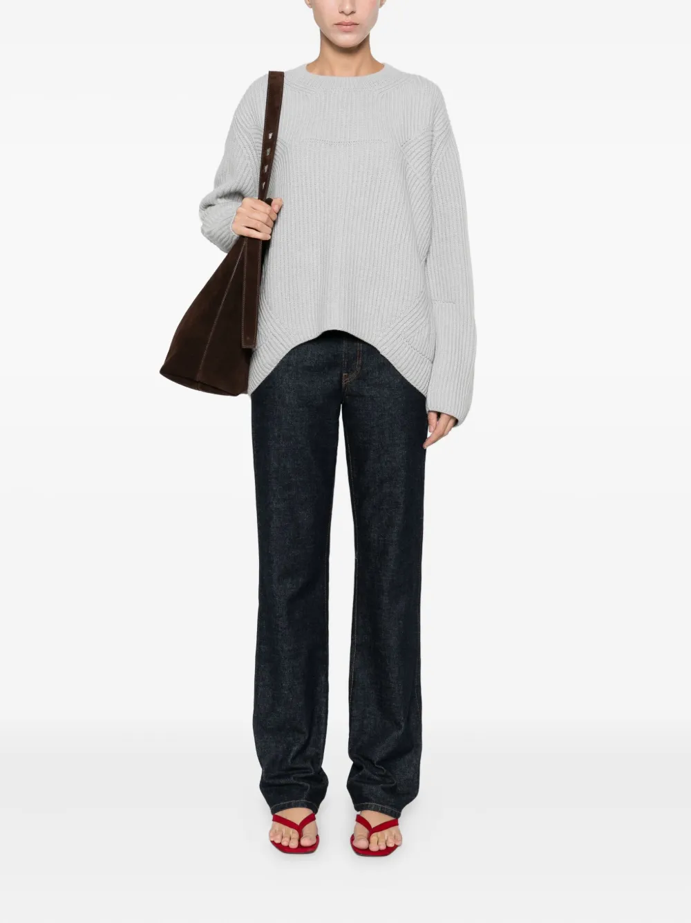 Daniele Fiesoli Ribbed Panelled Sweater In Animal Print