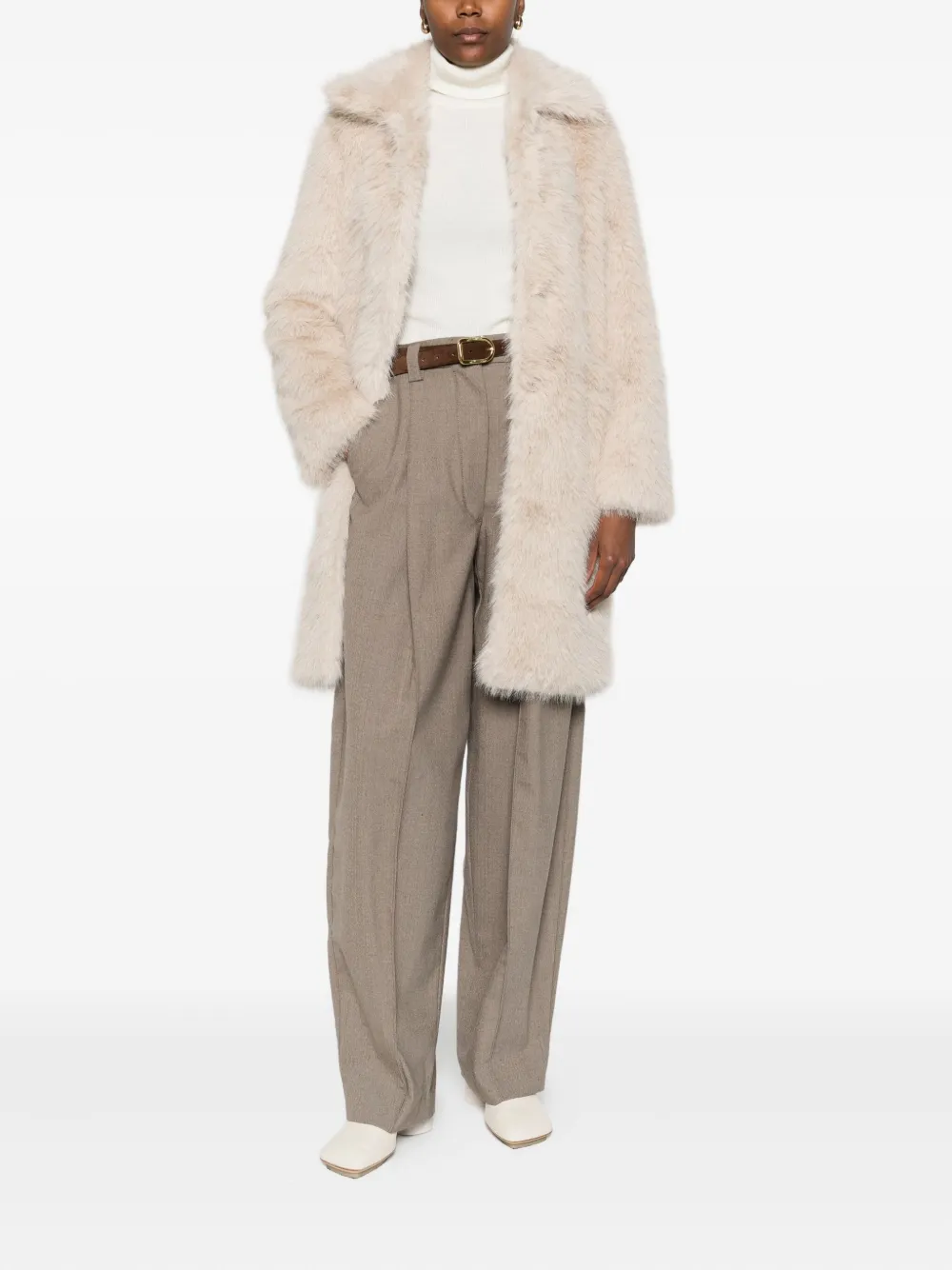 bomboogie spread-collar faux-fur coat | Faux Fur & Shearling Coats | Image 2