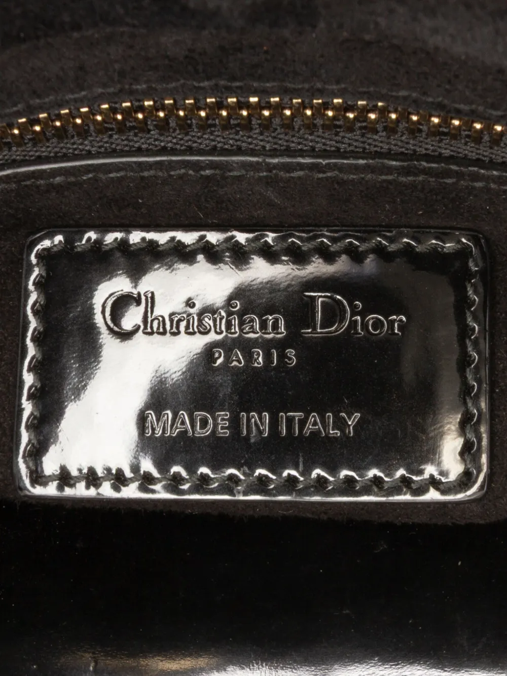 2017 Mini Patent Cannage Studded Supple Lady Dior Satchel