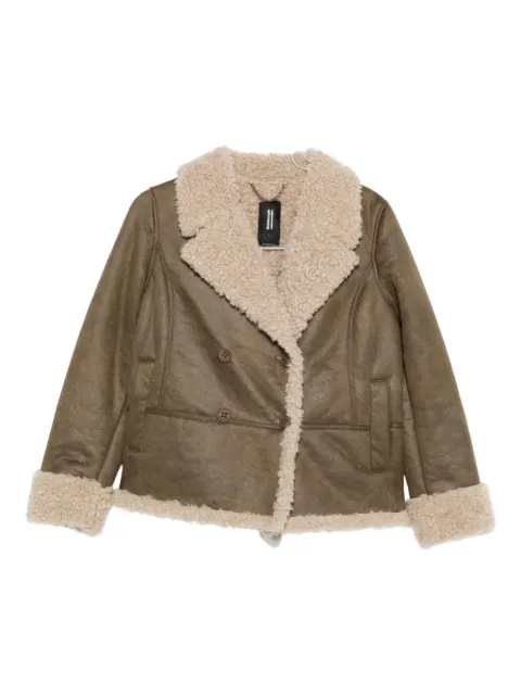 bomboogie double-breasted shearling jacket