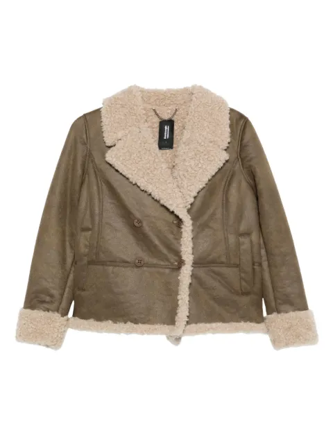 bomboogie double-breasted shearling jacket