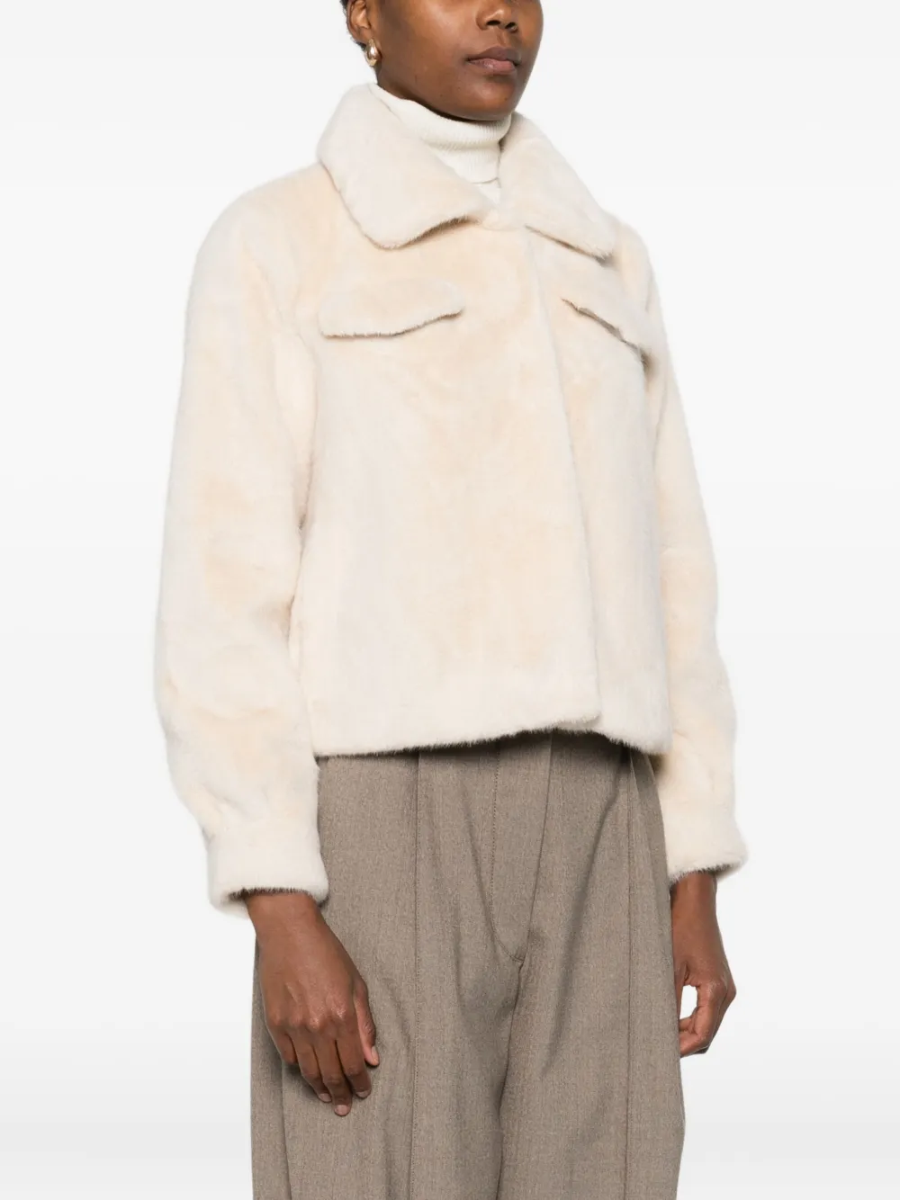 bomboogie Jack van imitatiebont Beige