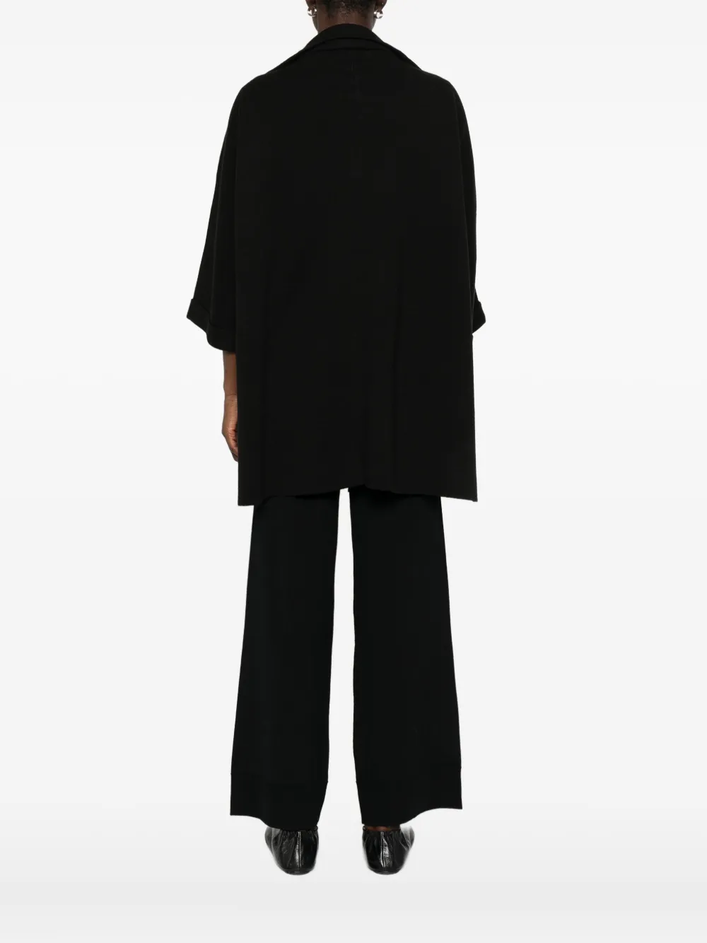 Intrecci Spread-collar Jacket In Black