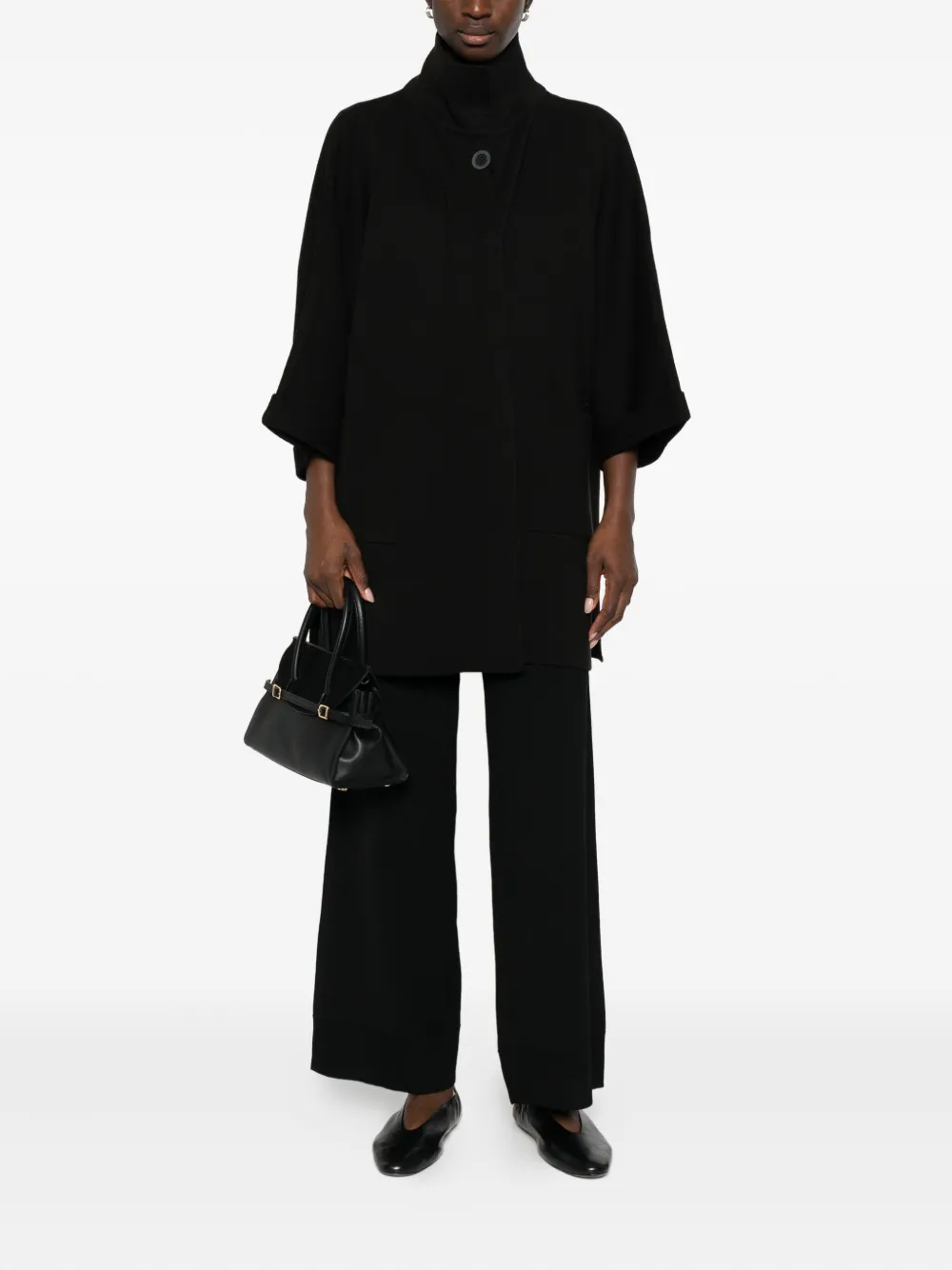 Intrecci Spread-collar Jacket In Black
