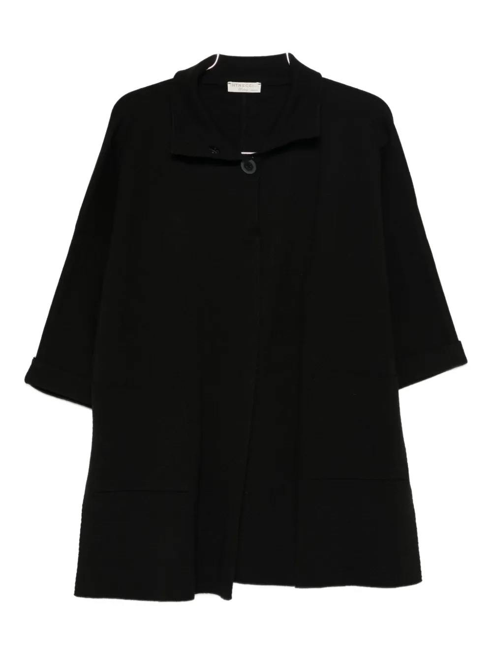Intrecci Spread-collar Jacket In Black