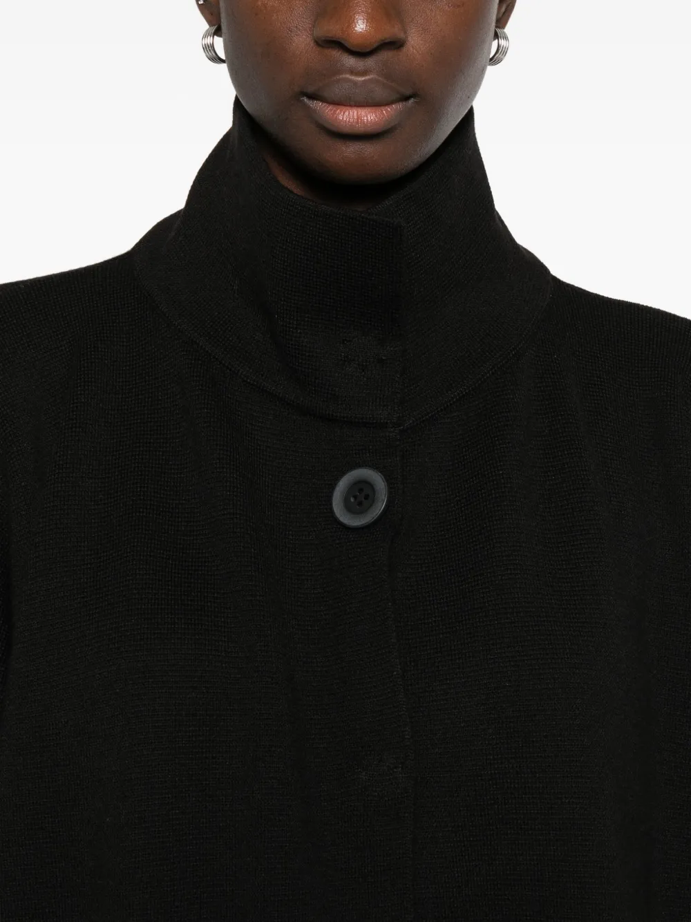 Intrecci Spread-collar Jacket In Black