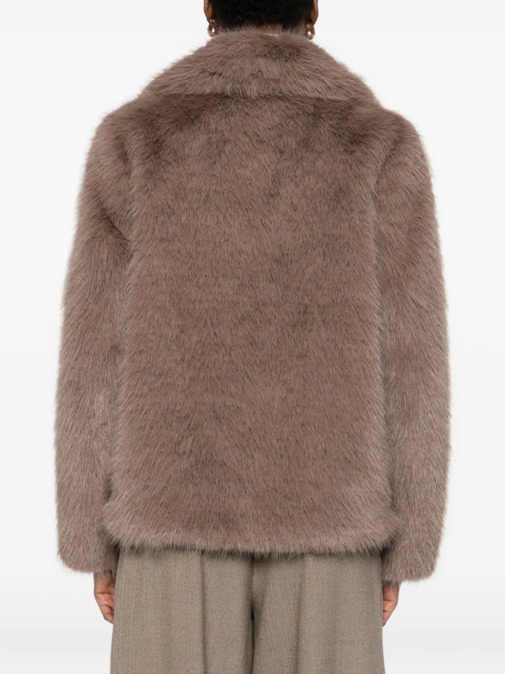 Bomboogie Faux-fur Jacket In Brown