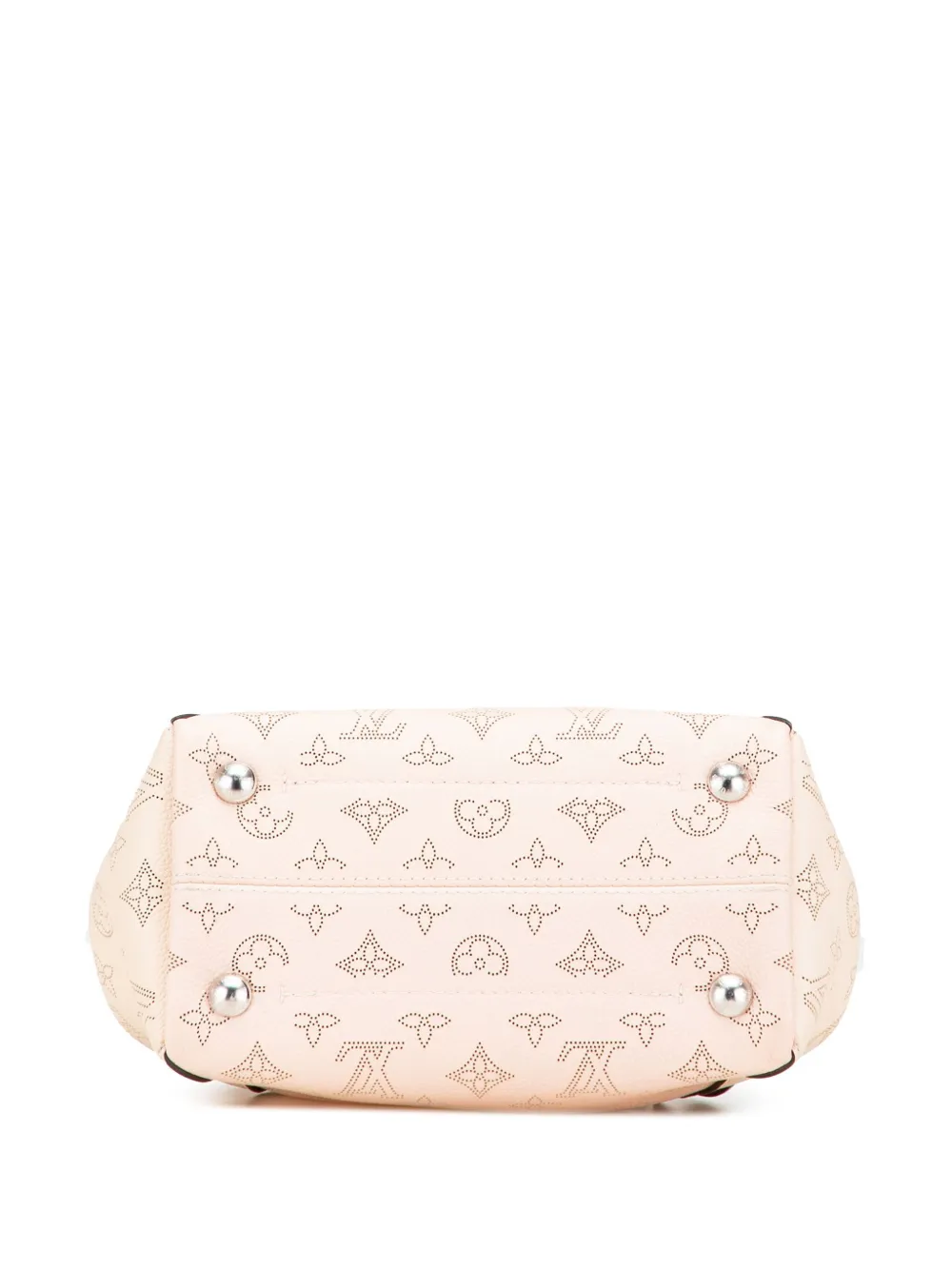 Pre-owned Louis Vuitton 2021-2025 Monogram Mahina Hina Pm Satchel In Brown