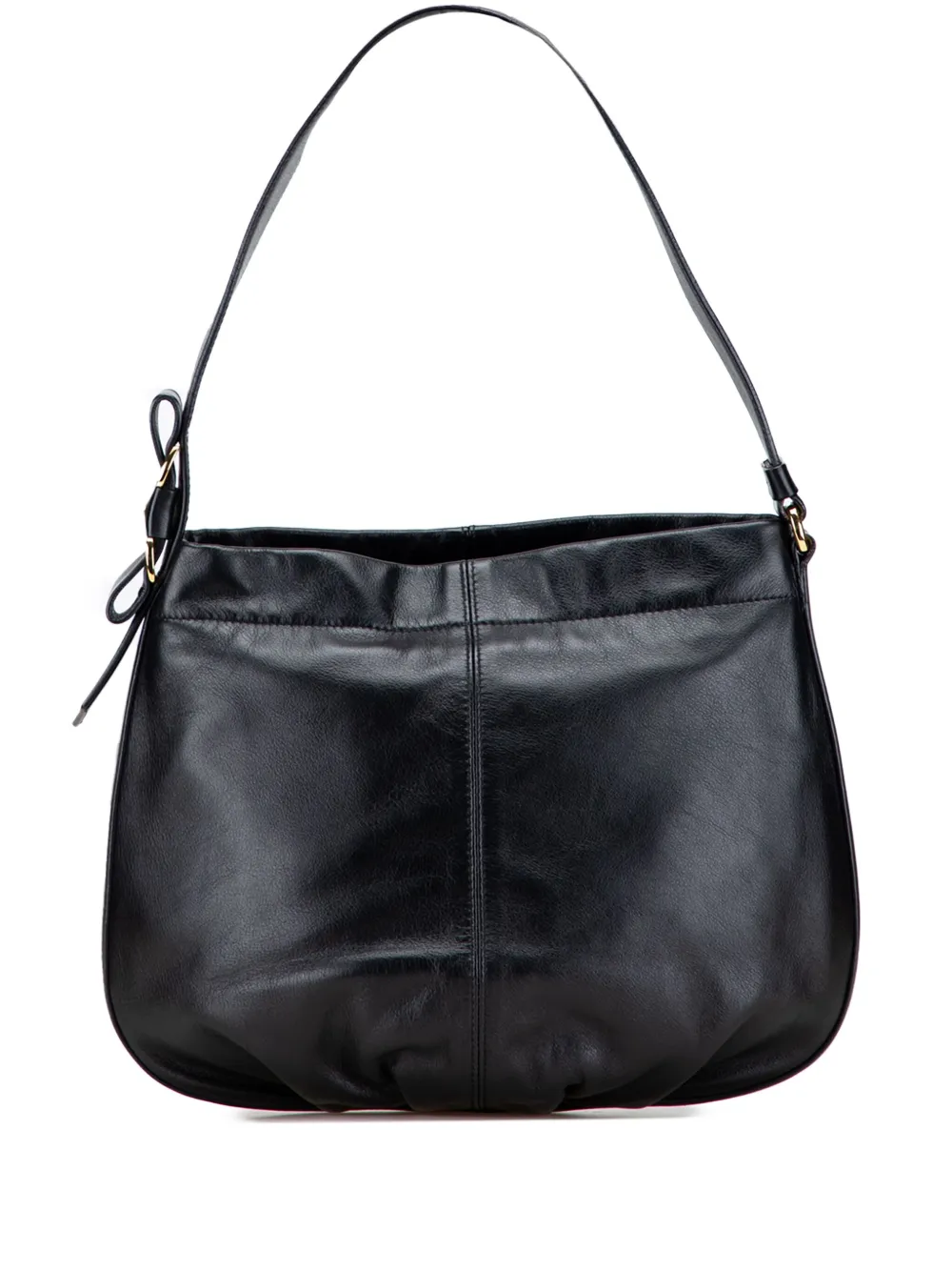 Pre-owned Ferragamo 2010-2025 Leather Vara Shoulder Bag In Black