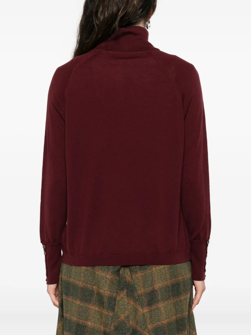 Alpha Studio Roll-neck Sweater In Brown