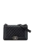 CHANEL Pre-Owned 2014-2015 Old Medium Quilted Lambskin Boy Flap crossbody bag - Black