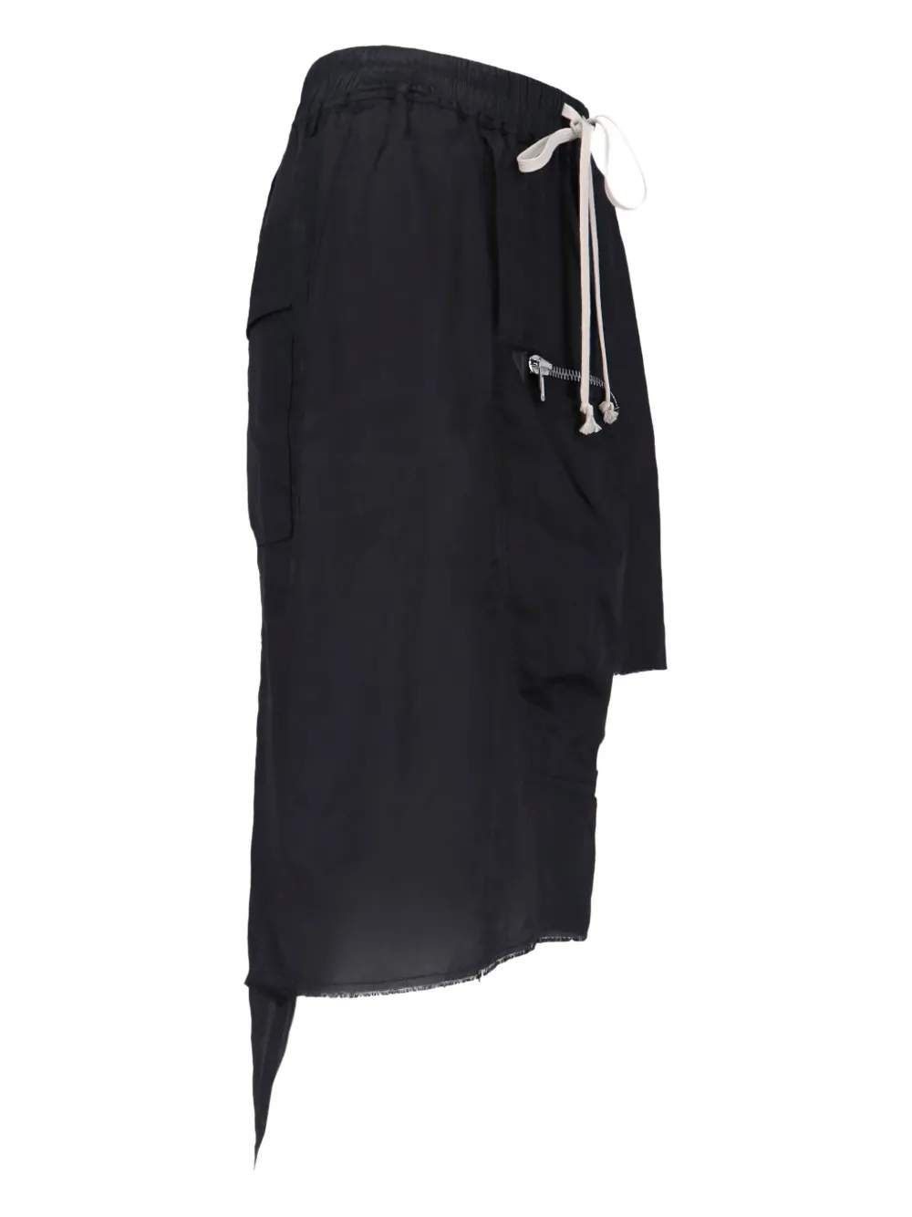 Rick Owens Pocket Asymmetrical Skirt In Black