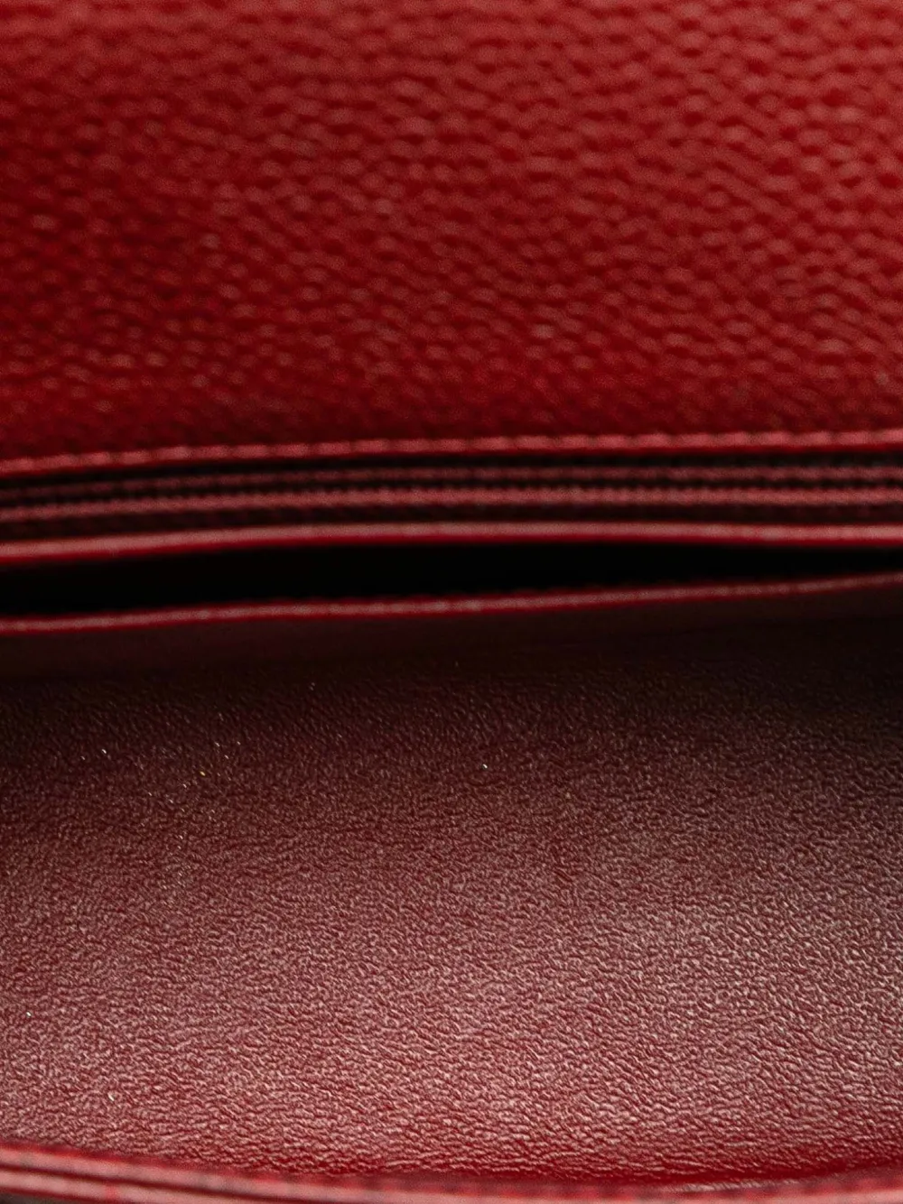 Pre-owned Chanel 2013-2014 Mini Square Classic Caviar Single Flap Crossbody Bag In Red