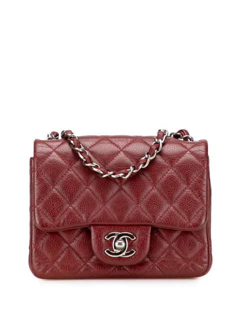 CHANEL Pre-Owned 2013-2014 Mini Square Classic Caviar Single Flap crossbody bag