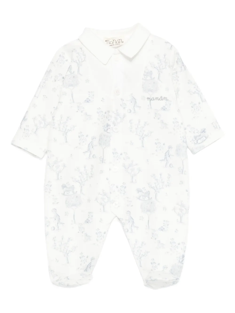 NANAN all-over printed babygrow set | White | Image 1