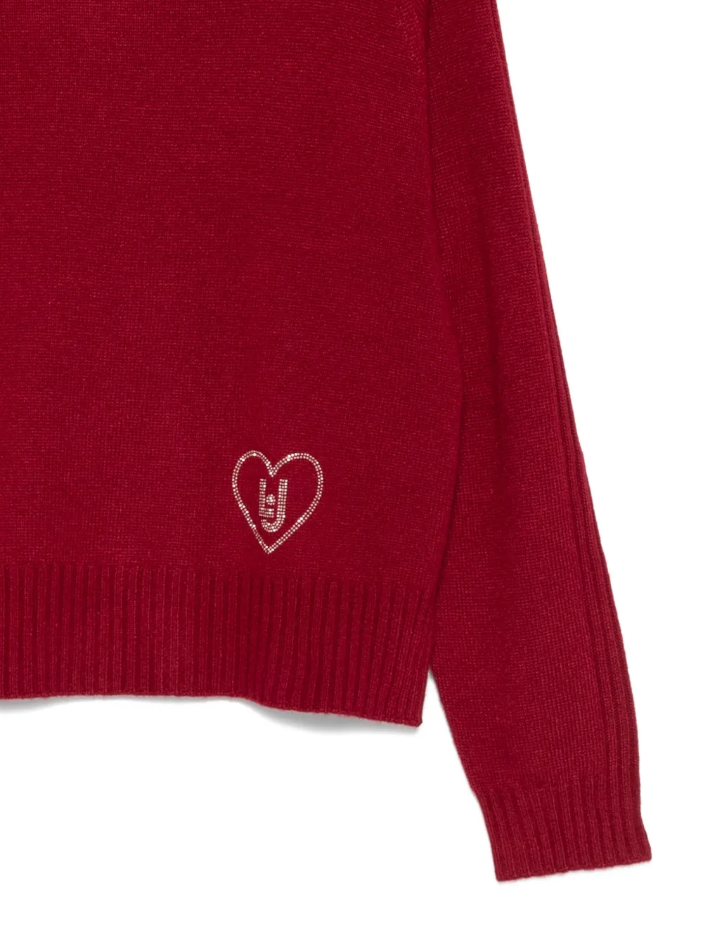 Liu •jo Heart-embellished Sweater In Red