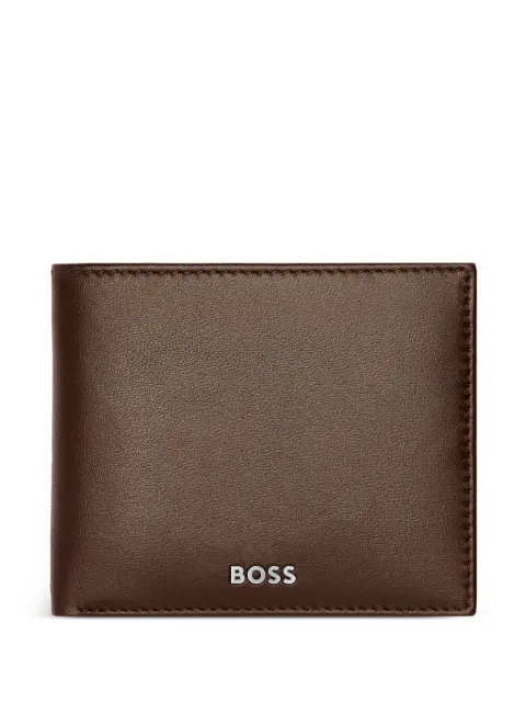 BOSS logo-embellished wallet and pen set