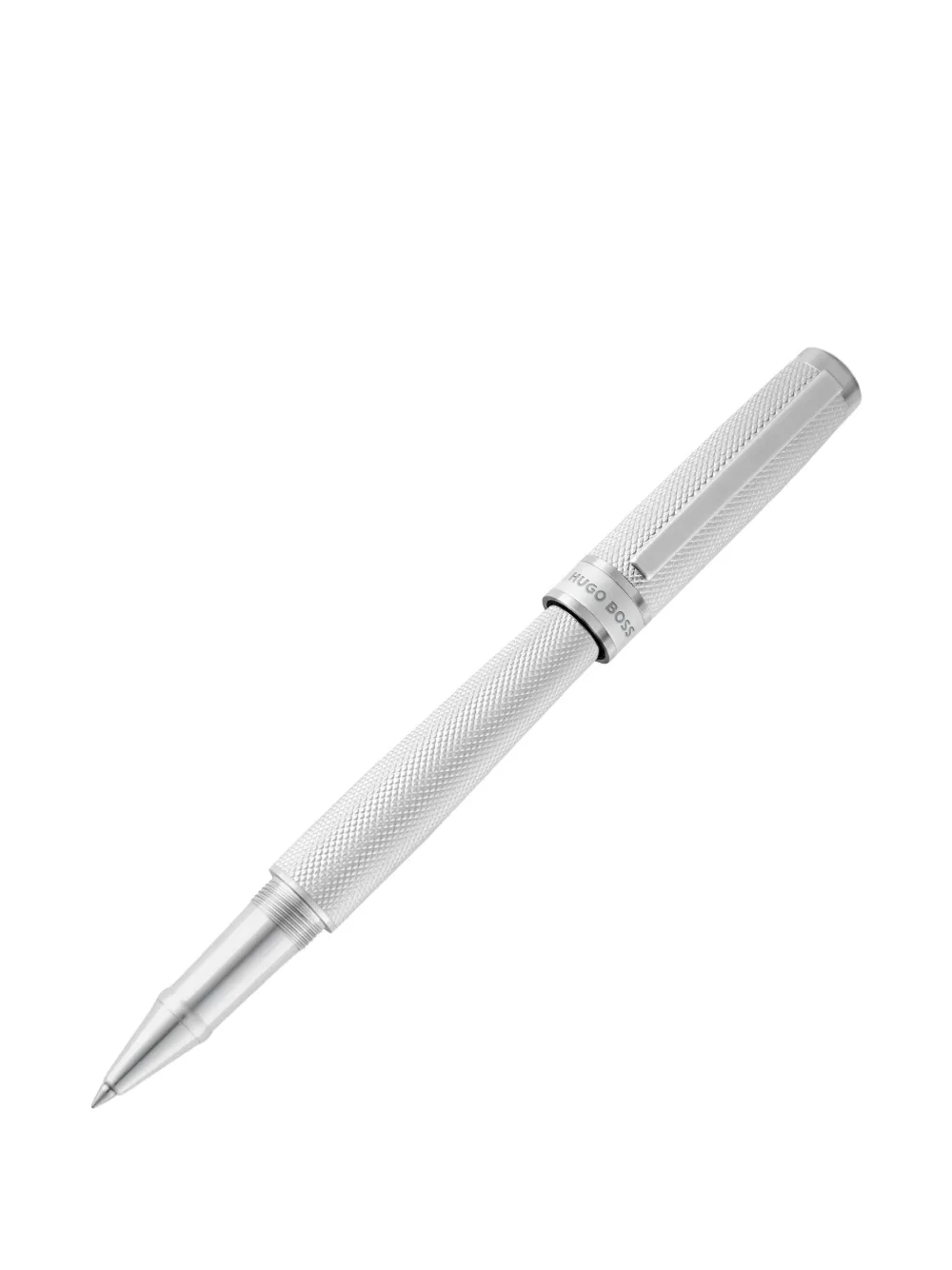 Hugo Boss Logo-debossed Rollerball Pen In Silver