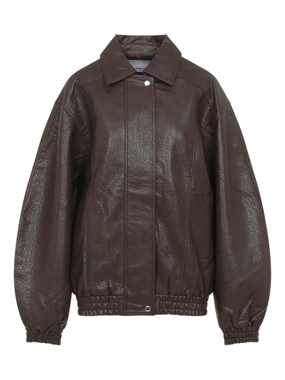 The Frankie Shop faux-leather bomber jacket - ブラウン The Frankie Shop faux-leather bomber jacket - ブラウン