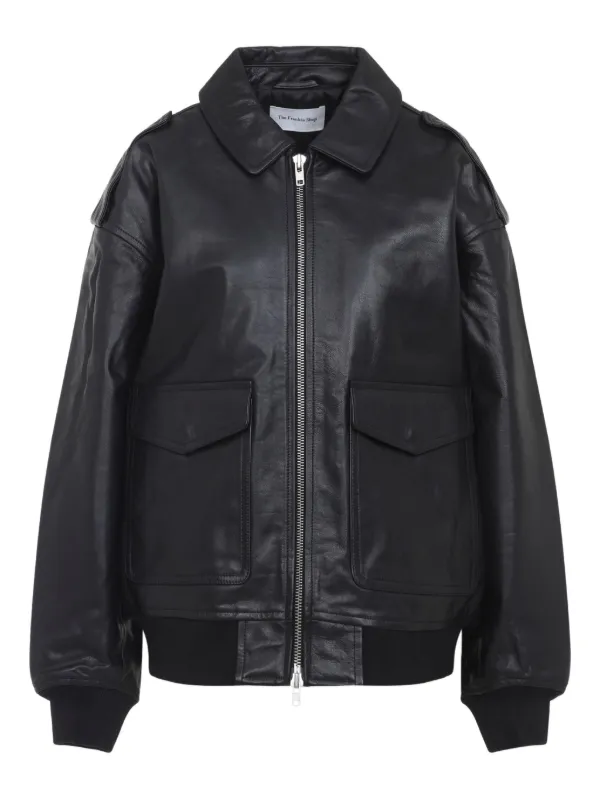 The Frankie Shop レザージャケット　サイズXS/S ブラック The Frankie Shop クラシックカラー レザージャケット | ブラック