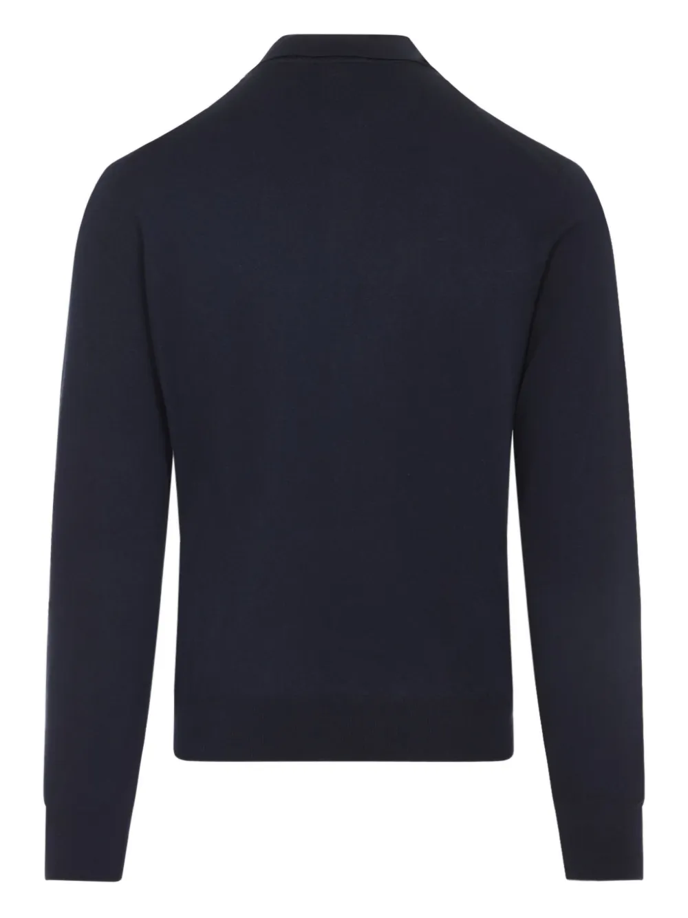 Canali Kasjmier poloshirt met knopen - Blauw