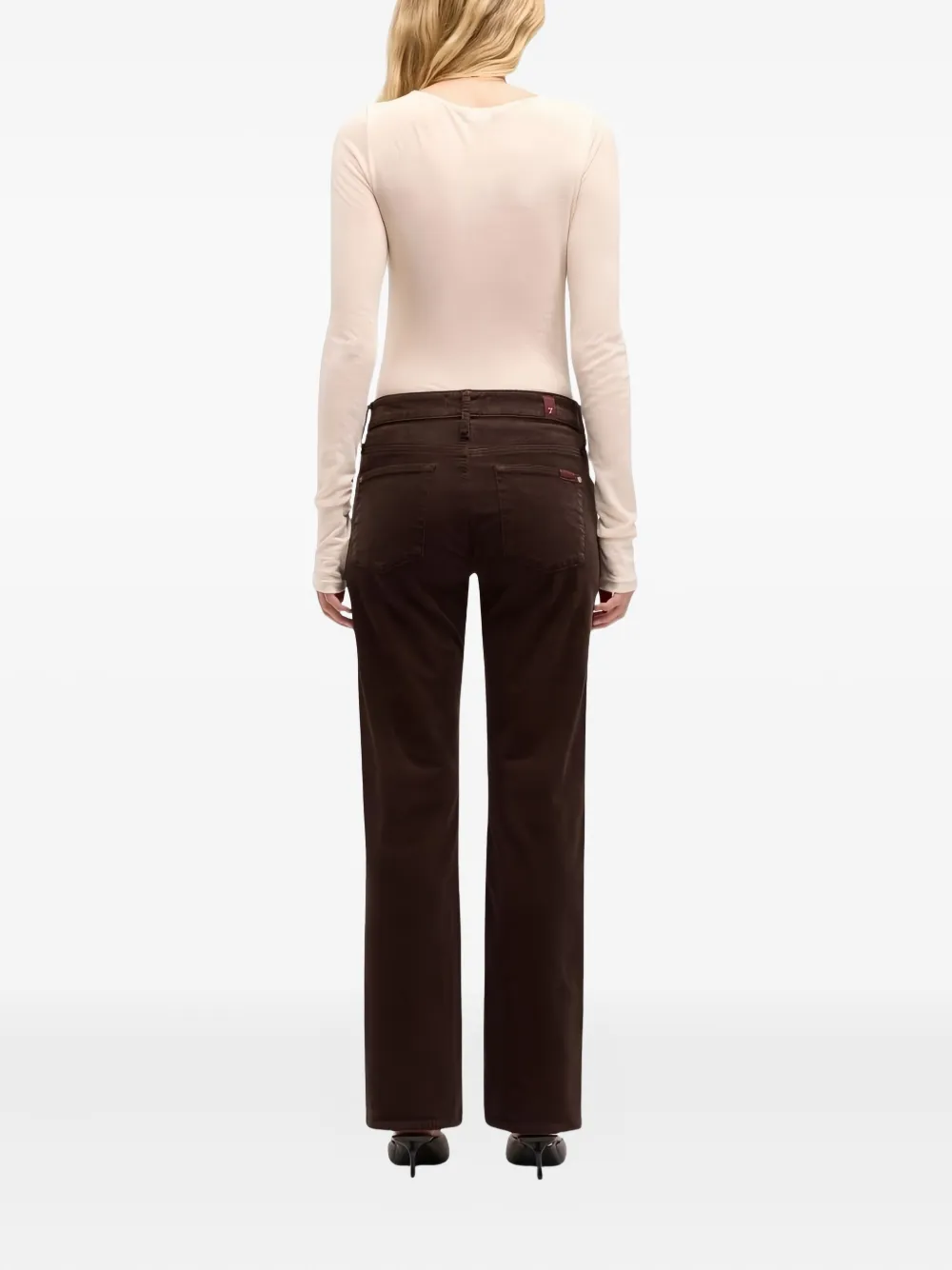 7 For All Mankind Corduroy-texture Jeans In Brown