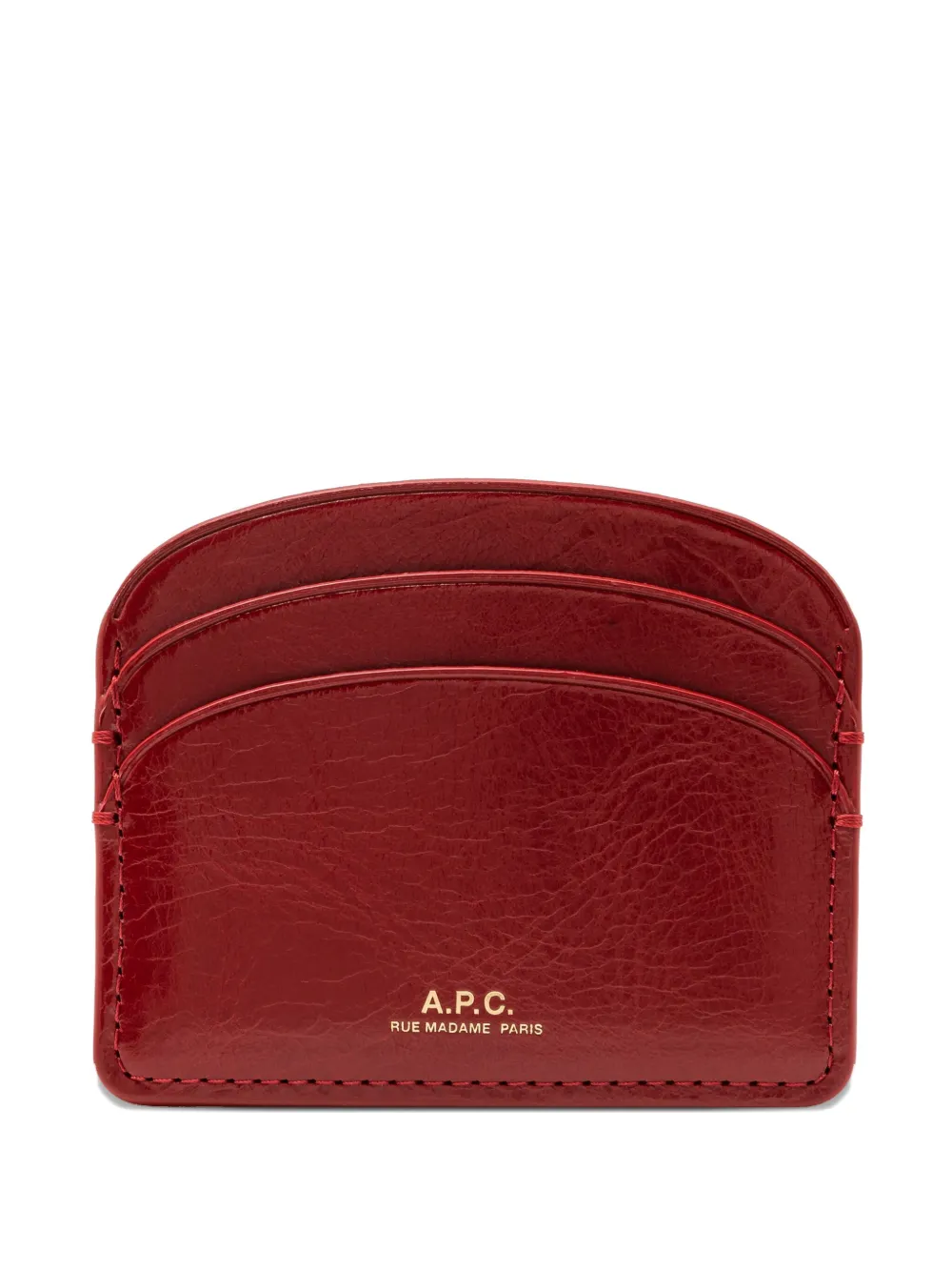 Apc Demi Lune Cardholder In Brown