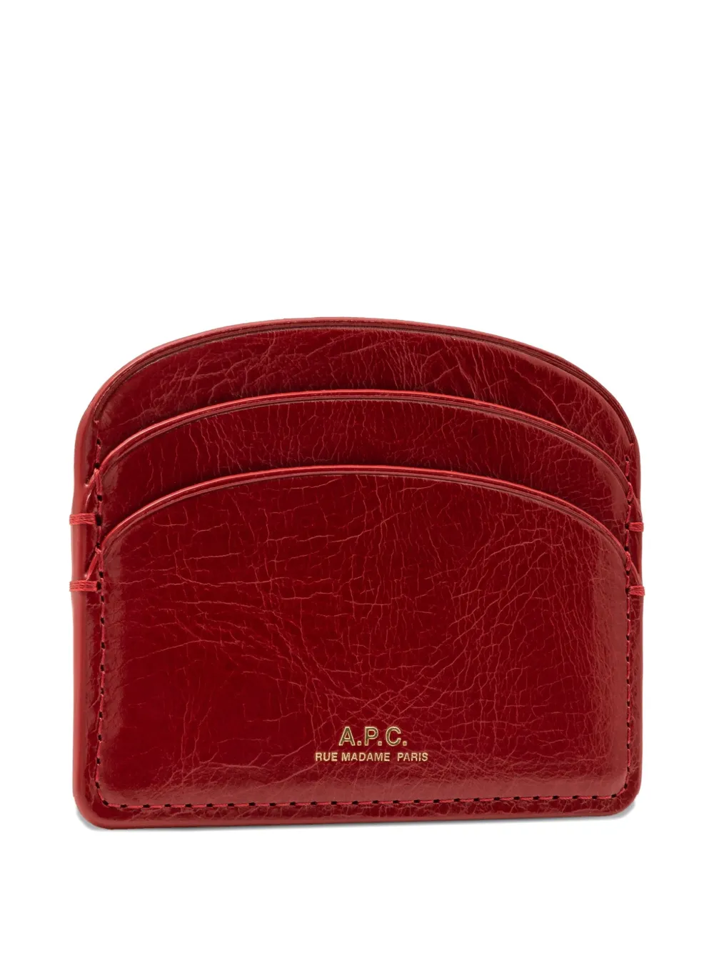 Apc Demi Lune Cardholder In Brown