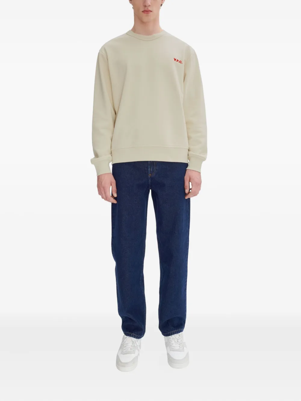 A.P.C. Sweater met print - Beige