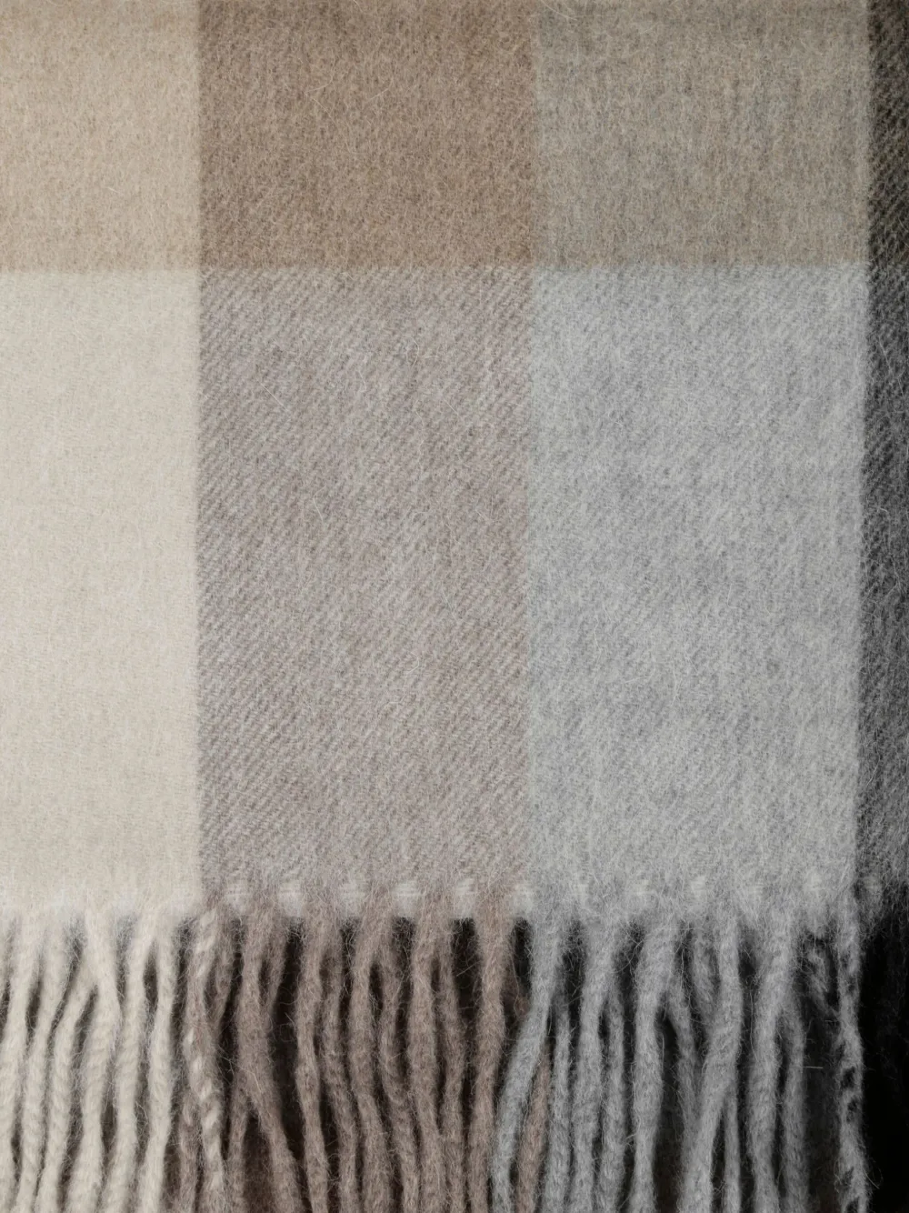 Begg x Co checked fringed scarf | Image 2