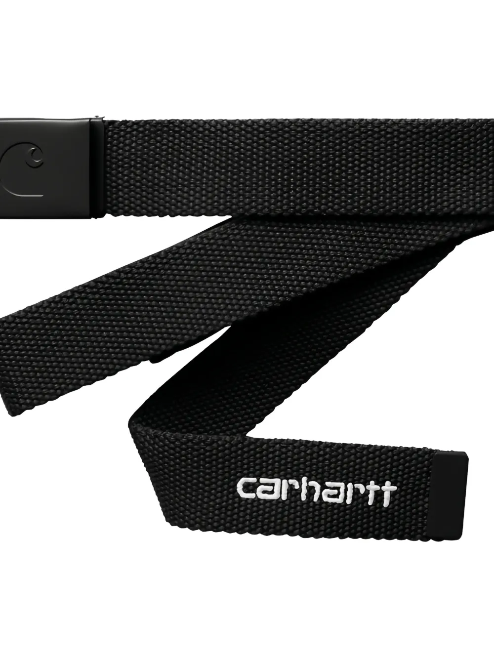 Carhartt Logo-print Webbing Belt In Black