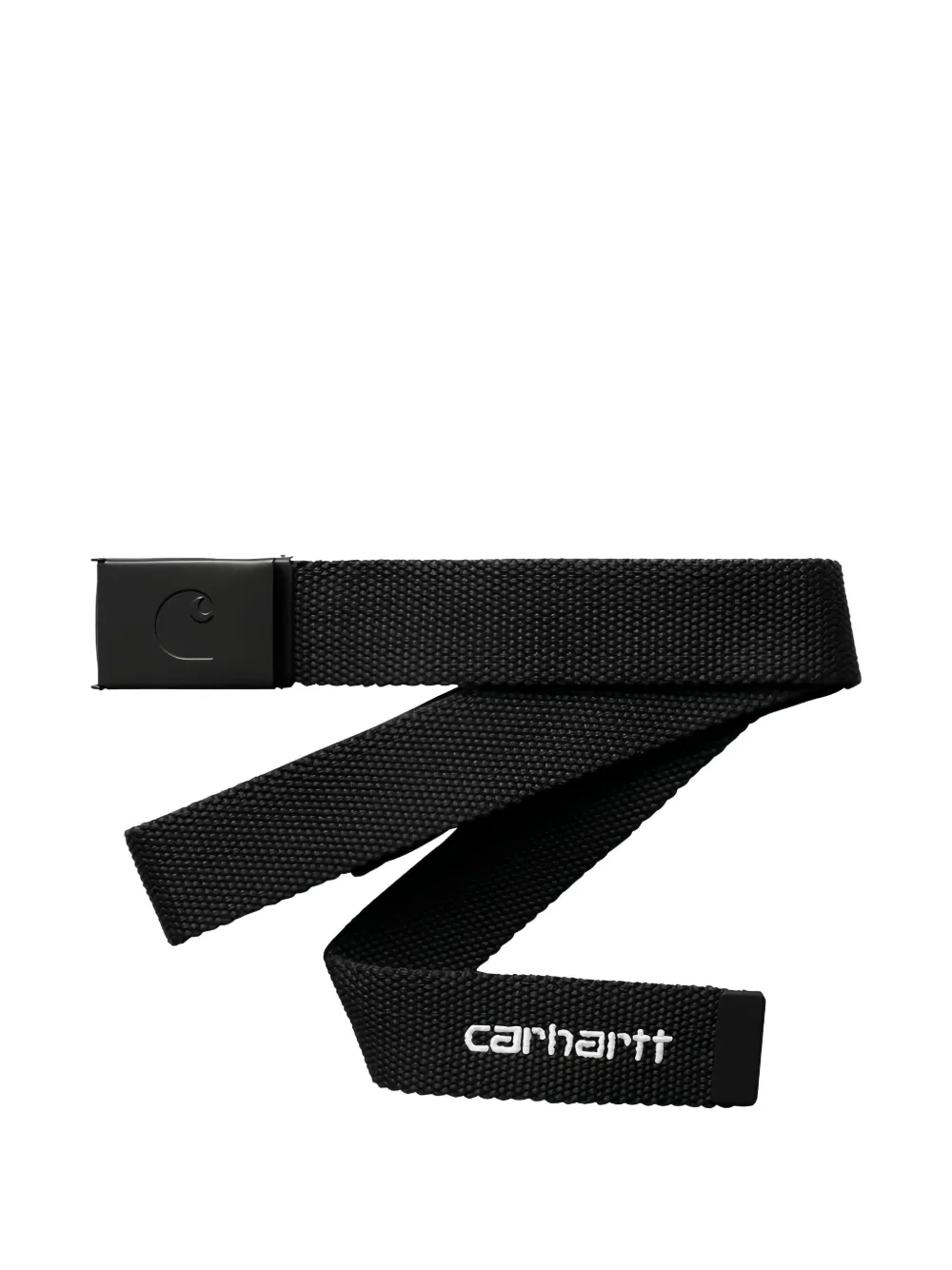 Carhartt Logo-print Webbing Belt In Black
