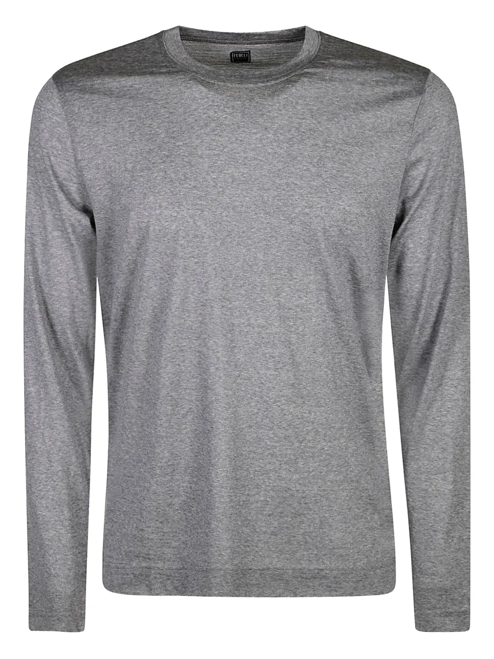 Fedeli crew-neck long-sleeve T-shirt | Grey | Image 1