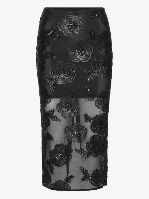 ROTATE BIRGER CHRISTENSEN 花卉缀饰中长半身裙