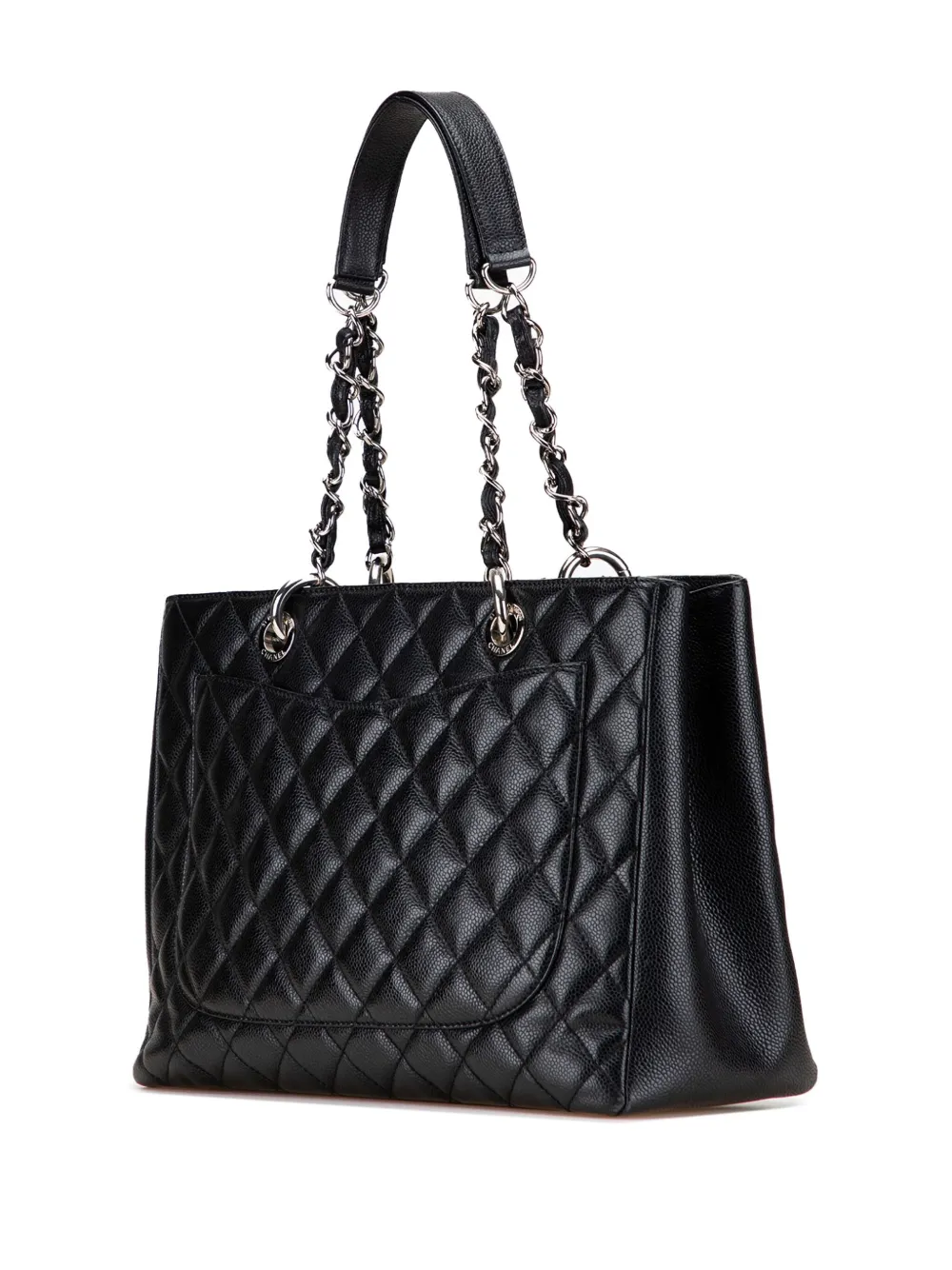 Pre-owned Chanel 2011 Caviar Grand Shopping Tote Bag In Black