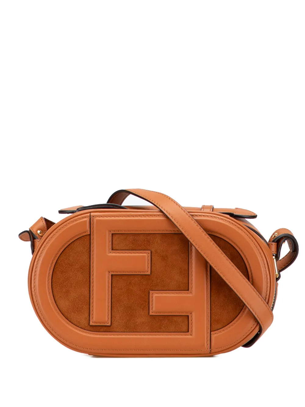 Fendi Pre-Owned 2010-2025 ミニ ゴートスキントリム スエード O ロック カメラケース サッチェルバッグ - Fendi Pre-Owned 2010-2025 ミニ ゴートスキントリム スエード O ロック カメラケース サッチェルバッグ -