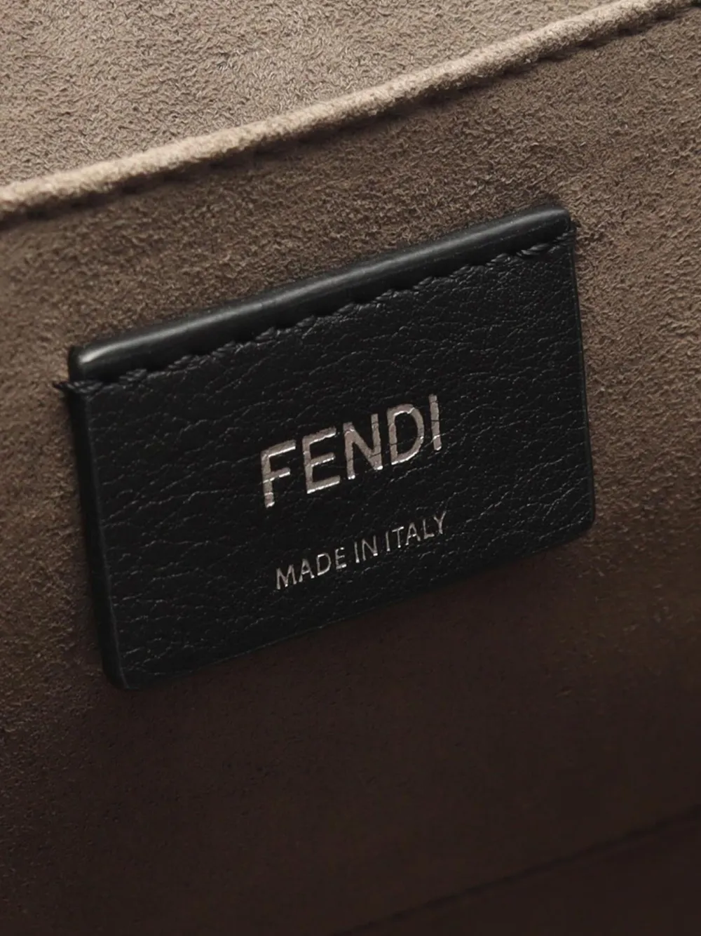 Pre-owned Fendi 2019-2025 Smooth Leather Kan I F Satchel In Black