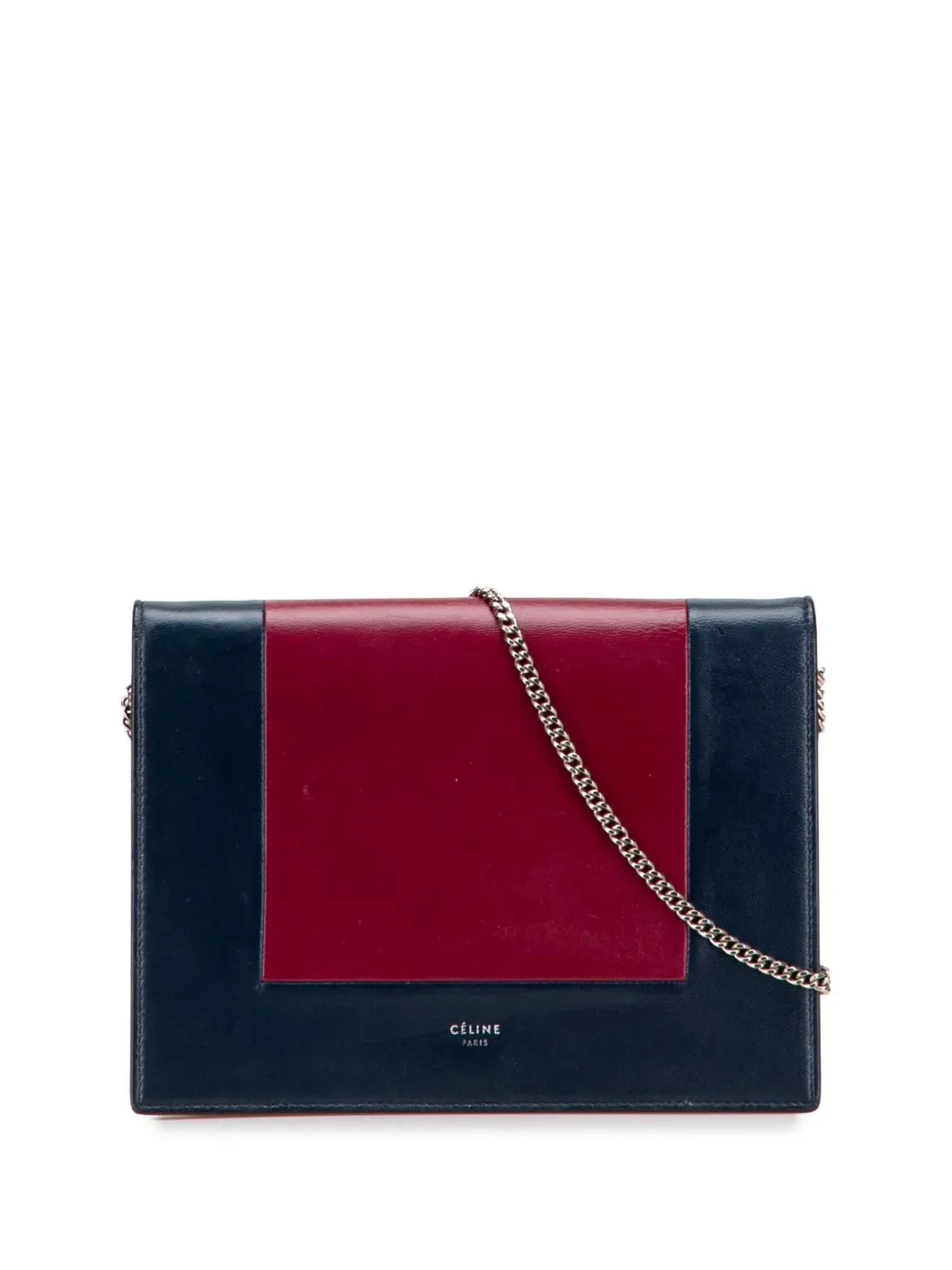 Celine Pre-Owned 2017 レザー フレーム ウォレットオンチェーン ショルダーバッグ - レッド Celine Pre-Owned 2017 レザー フレーム ウォレットオンチェーン ショルダーバッグ - レッド